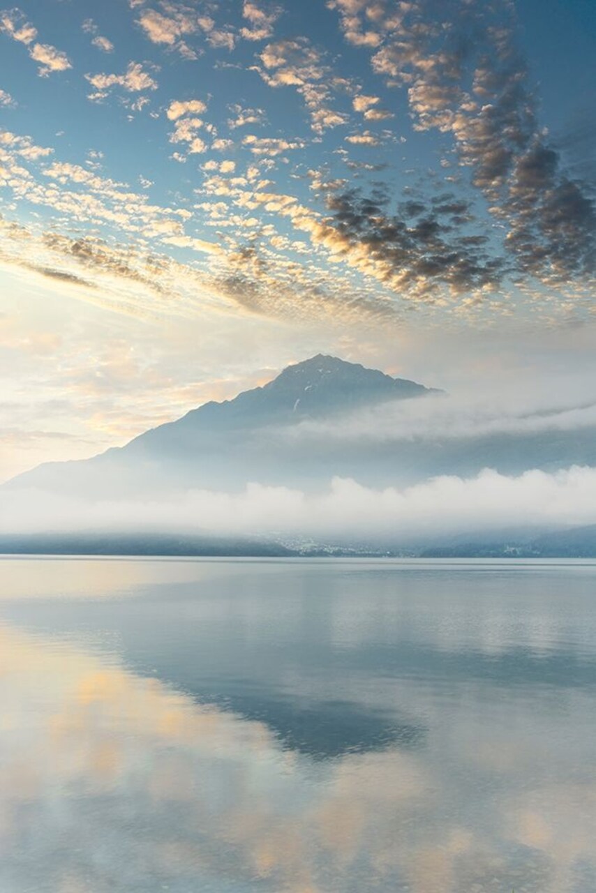 Gravedona Harbor Sunrise #2 Poster Print by Alan Blaustein # B4025D